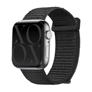 Modern Fashion Look Flexible Comfort Strap xoxo Wildhearts Apple Watch Nylon Strap (Black)
