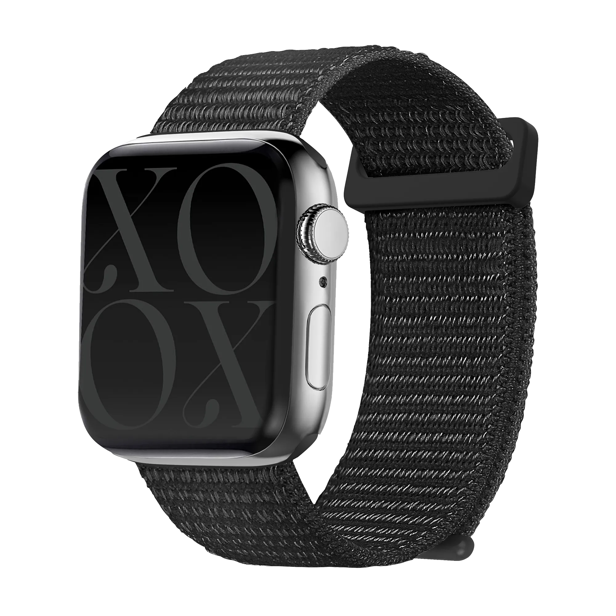 Modern Fashion Look Flexible Comfort Strap xoxo Wildhearts Apple Watch Nylon Strap (Black)