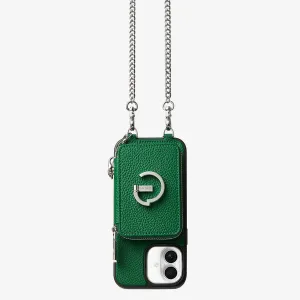 Silver Aura Range- Minimalist Crossbody Wallet Case for MagSafe with Kickstand Refined Craftsmanship Creative Design