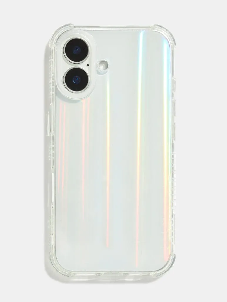 Personalised Holo Shock iPhone Case With Clear Camera Hole Smooth Shield