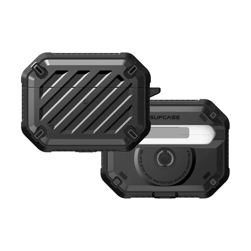 Unicorn Beetle MagSafe Case for AirPods Pro 1st/2nd Gen ?CBlack Travel Fit Soft Protective Bag