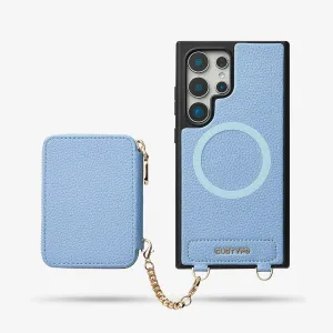 Protective Finish Unique Design Set- Samsung Galaxy Wireless Charging Phone Case With Detachable Wallet