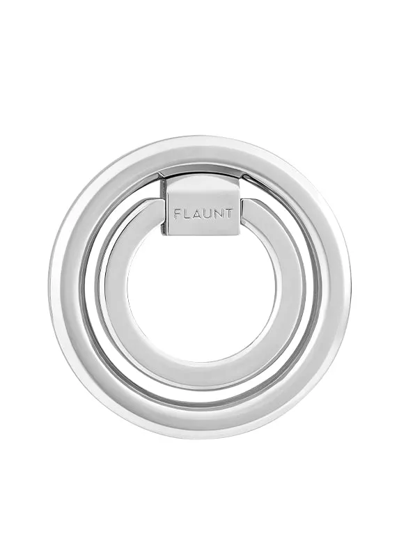 Smart Mobile Grip Silver Premium Metallic MagSafe Phone Ring Stand (Works with MagSafe Cases Only)