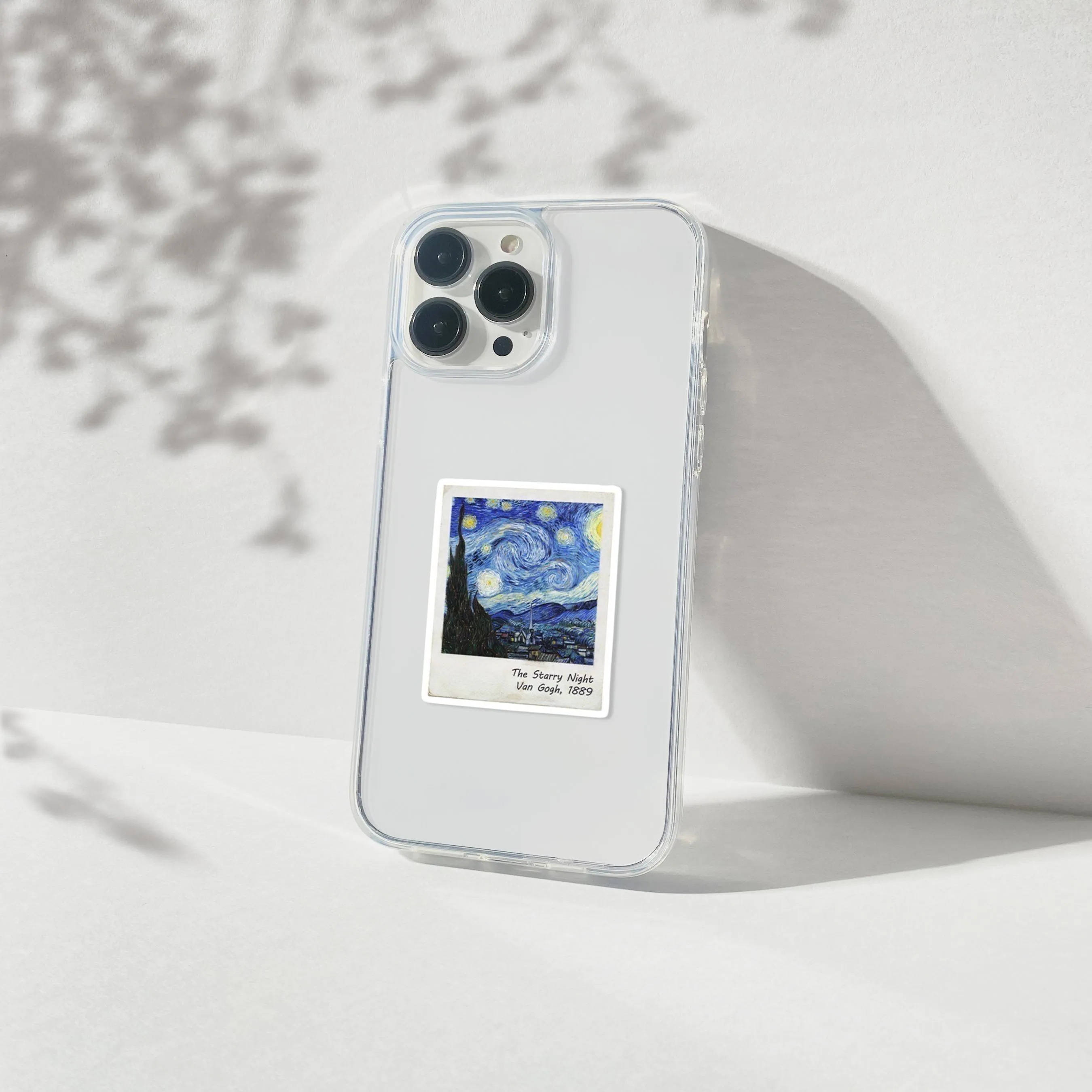 Van Gogh Polaroid Aesthetic Silicone Clear Case Polished Detail Sleek Build