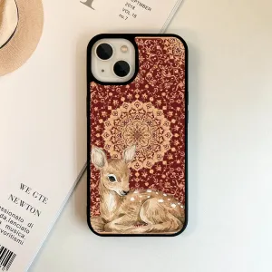 Luxury Edge Texture Metal Texture Vintage Deer Pattern Printed Phone case