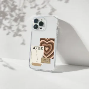 Vogue Aesthetic Silicone Clear Case Luxury Layer Texture