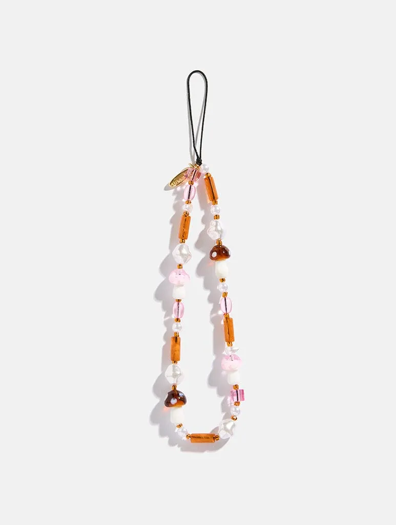 Autumn Mushroom Beaded Strap Hiking Essentials Phone Protective Strap