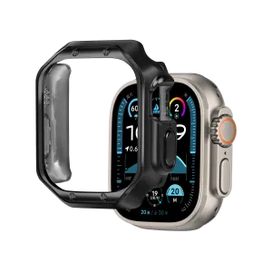 Bandz Apple Watch Ultra - 49mm Galvanized TPU Case  (Black) Drop Frame