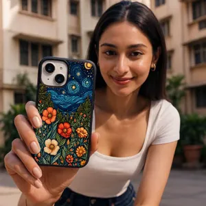 Whimsical Nature Printed Phone Cover Non slip grip