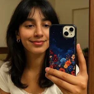 Luxury Detail Texture Whimsy Night Bloom Printed Phone Cover