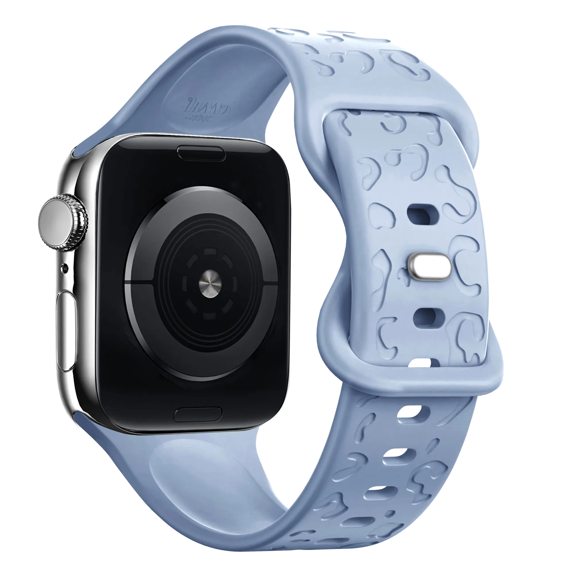 Formal Outfit Premium Motion Gear xoxo Wildhearts Apple Watch Silicone Strap Leopard Print (Light Blue)