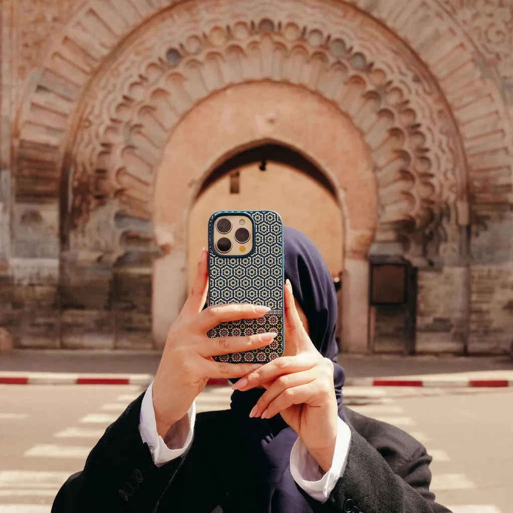 Textured Grip Elegant Layer Texture Zellij Moroccan Samsung Phone Case