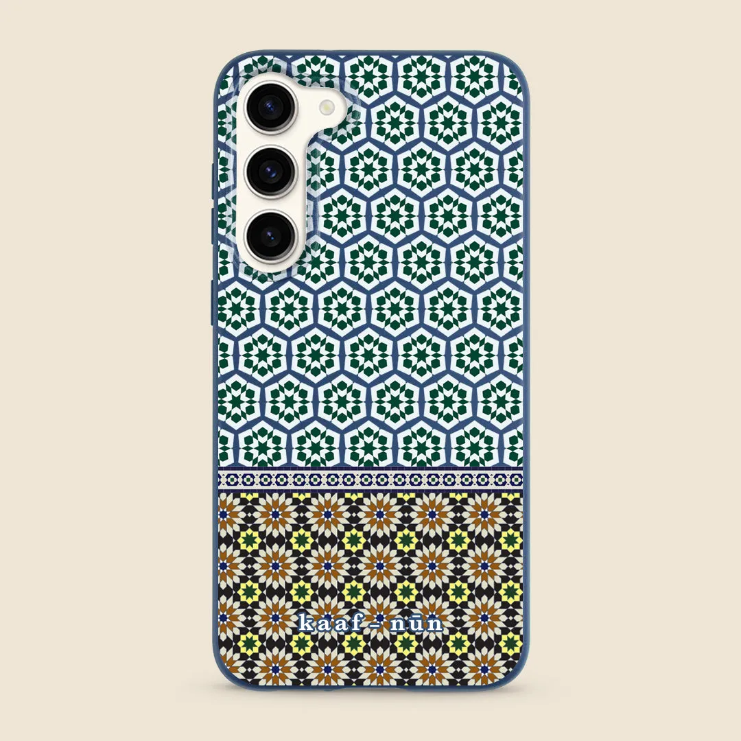 Shock Layer Rugged Frame Zellij Moroccan Samsung Phone Case